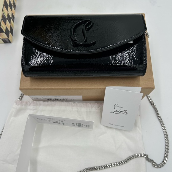 Women's Christian Louboutin loubi54 patent leather clutch/shoulder bag - Picture 1 of 8